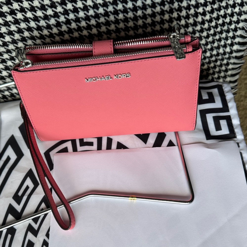Michael Kors Vibrant Pink Clutch Wristlet